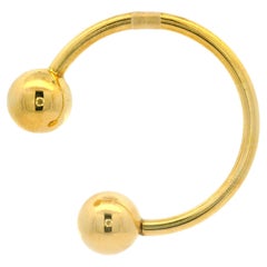 Tiffany & Co. 18k Yellow Gold Horseshoe Barbell Screw Off End Ball Keychain