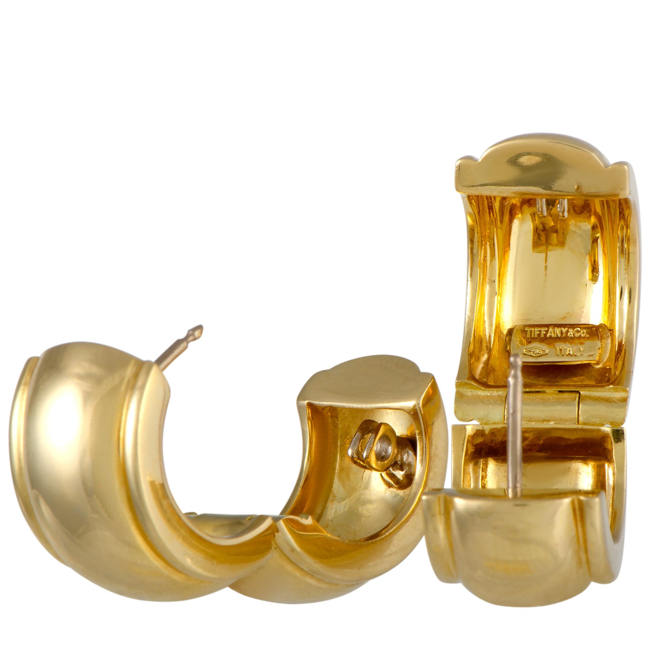 Women's Tiffany & Co. 18 Karat Yellow Gold Huggie Earrings