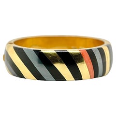 Tiffany & Co. 18k Yellow Gold Inlay Bangle Bracelet