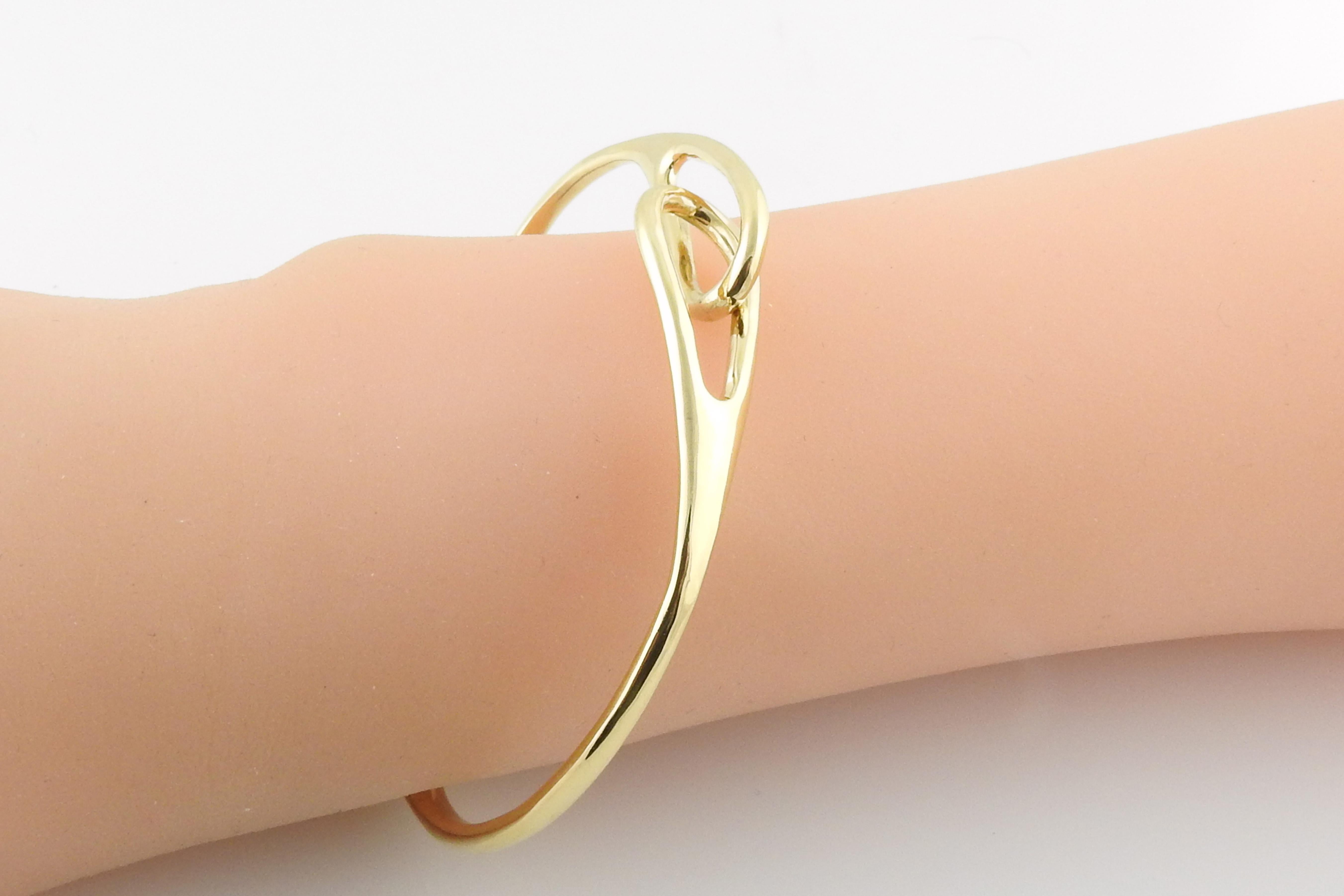 Tiffany & Co. 18K Yellow Gold Interlocking Double Loop Bangle Bracelet 2