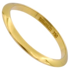 Tiffany & Co. 18K Yellow Gold Knife-Edge Wedding Band Ring 2mm Size 6