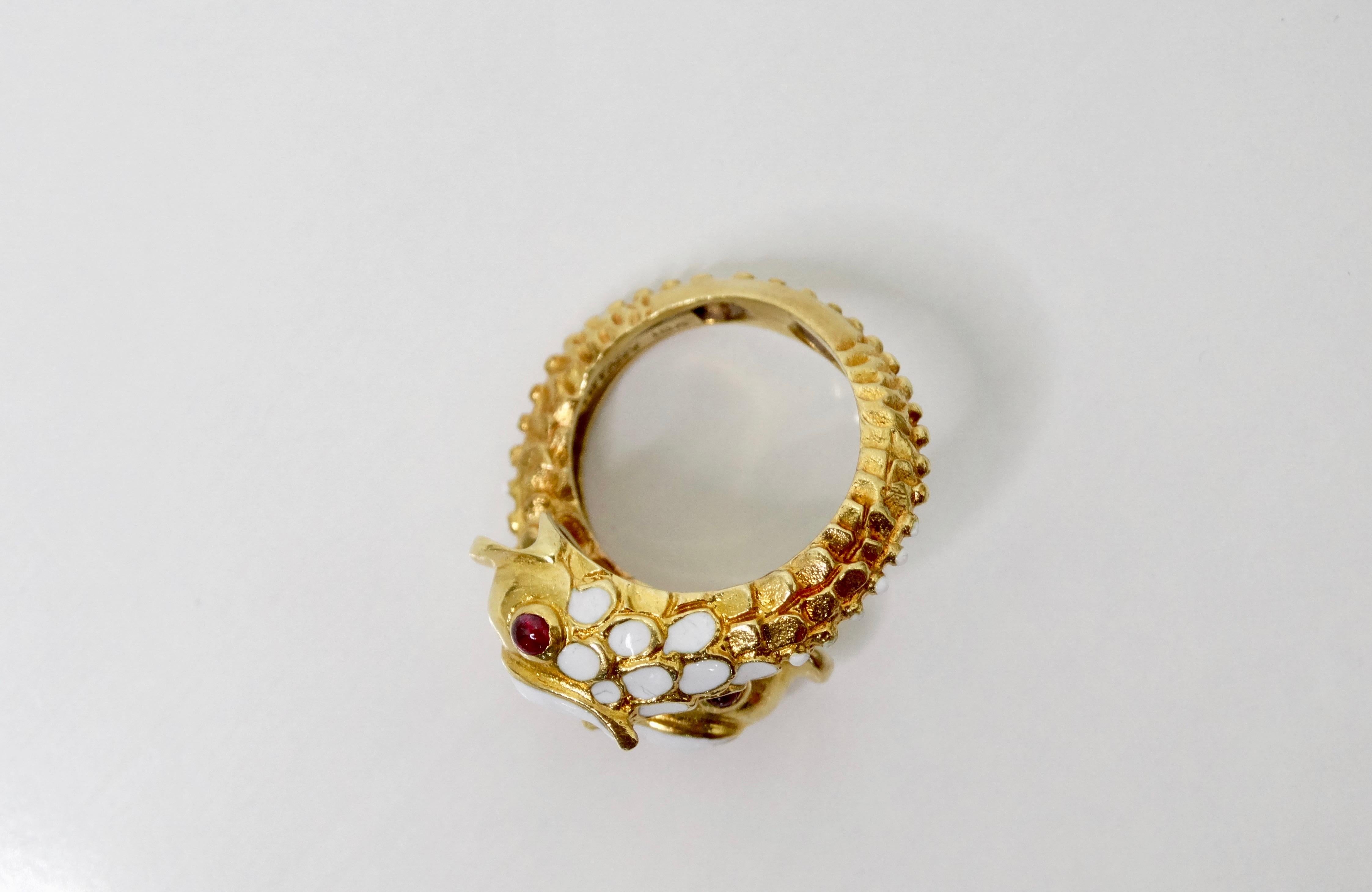 Tiffany & Co. Koi Fish 18k Yellow Gold Ring In Good Condition In Scottsdale, AZ