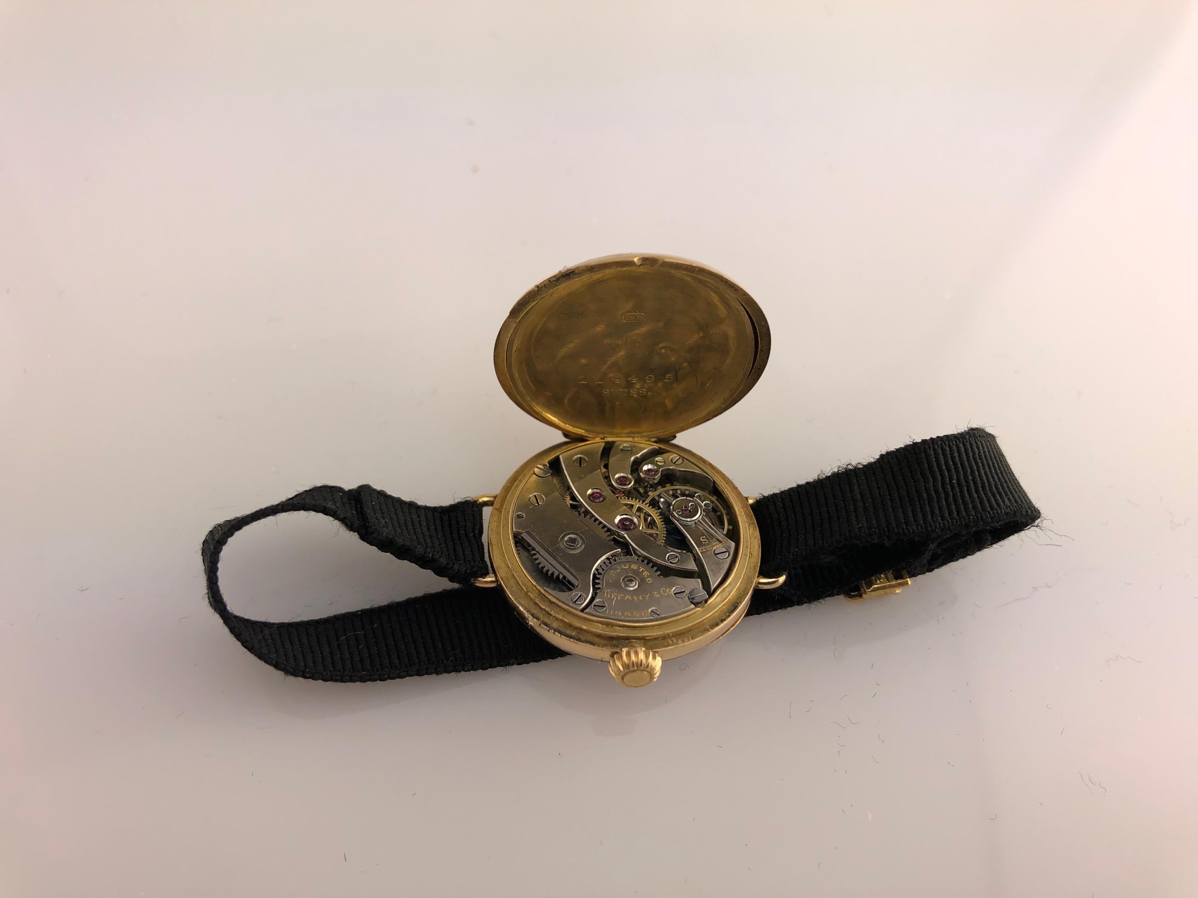 Tiffany & Co. 18 Karat Gold Ladies Wristwatch Hand Winding Pocket Watch Style 3