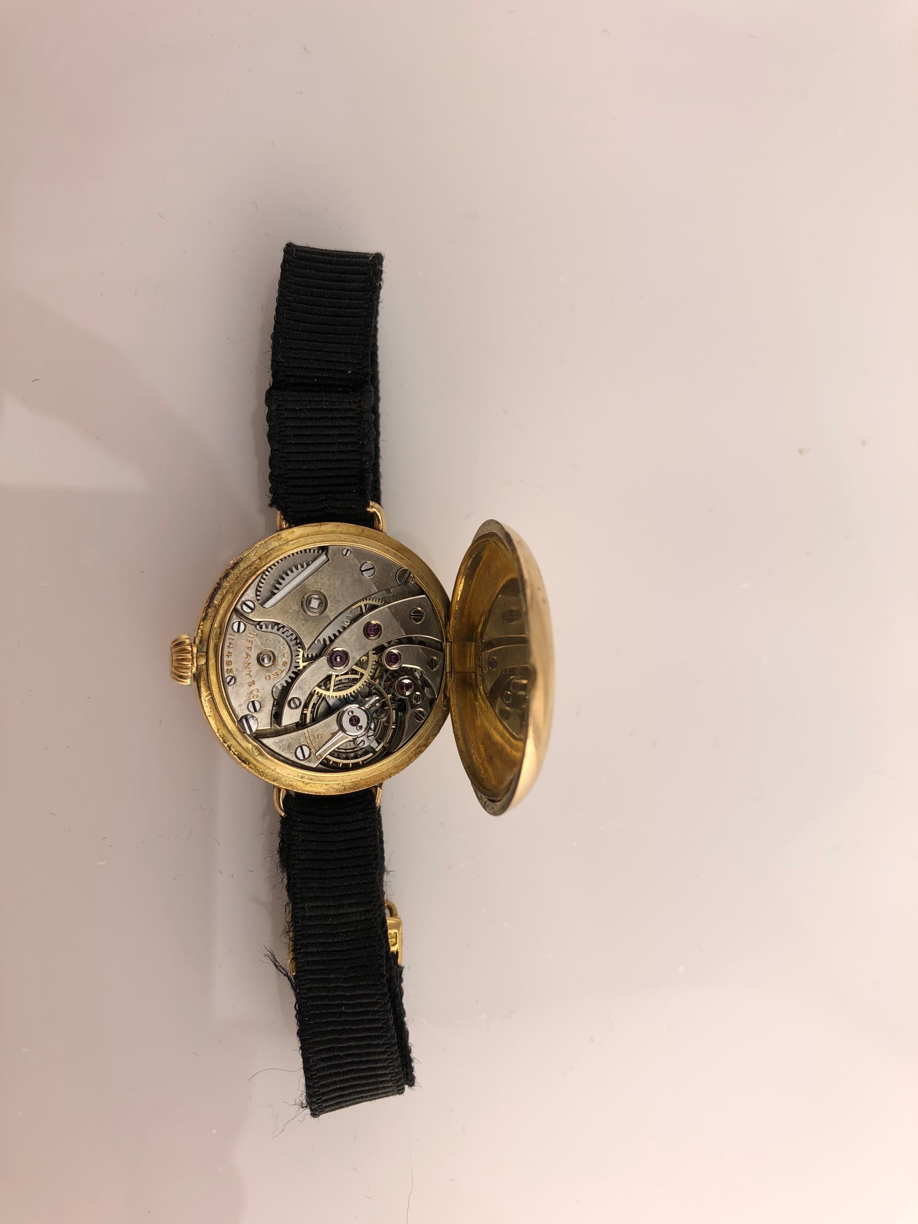 Tiffany & Co. 18 Karat Gold Ladies Wristwatch Hand Winding Pocket Watch Style 5