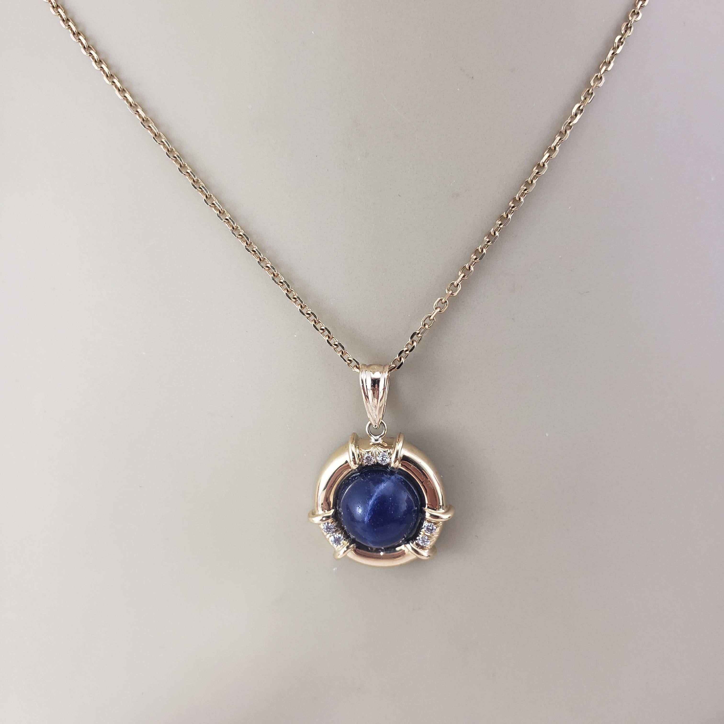 Tiffany & Co. 18K Yellow Gold Lapis Lazuli and Diamond Pendant #21047 For Sale 1