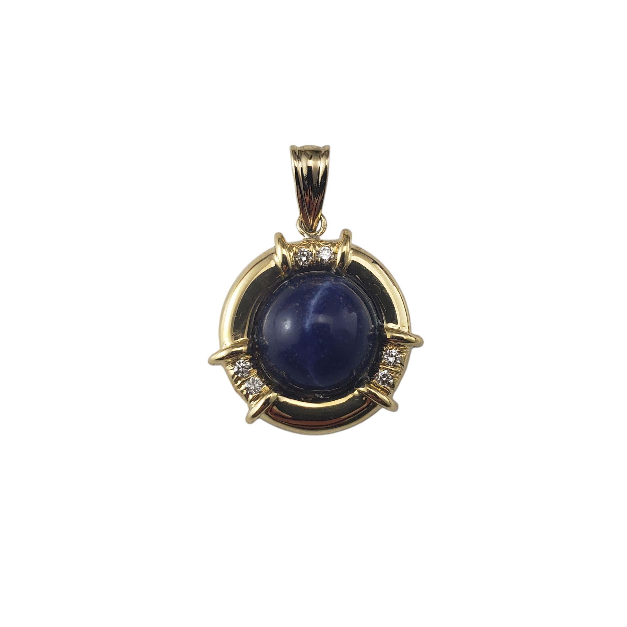 Tiffany & Co. 18K Yellow Gold Lapis Lazuli and Diamond Pendant #21047