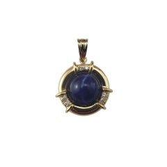 Tiffany & Co. 18K Yellow Gold Lapis Lazuli and Diamond Pendant #21047