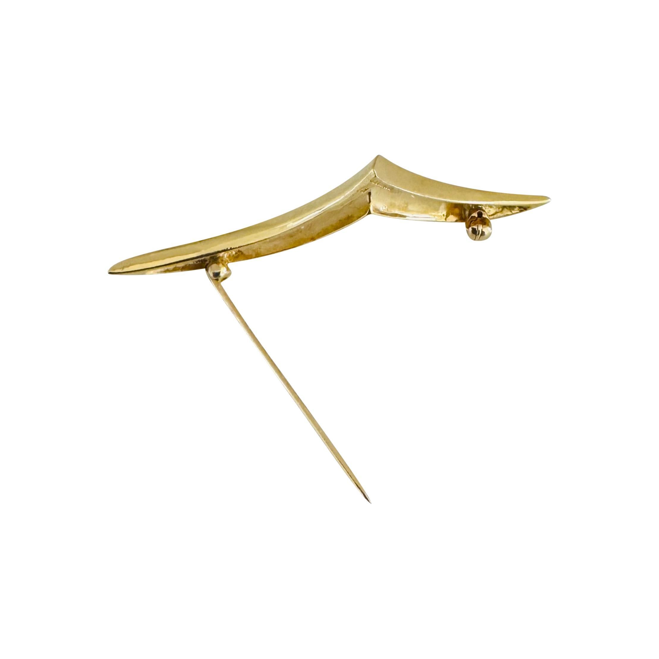 Tiffany & Co. 18k Yellow Gold Large Seagull Pin Brooch In Good Condition In Guilford, CT