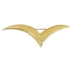 Tiffany & Co. 18k Yellow Gold Large Seagull Pin Brooch