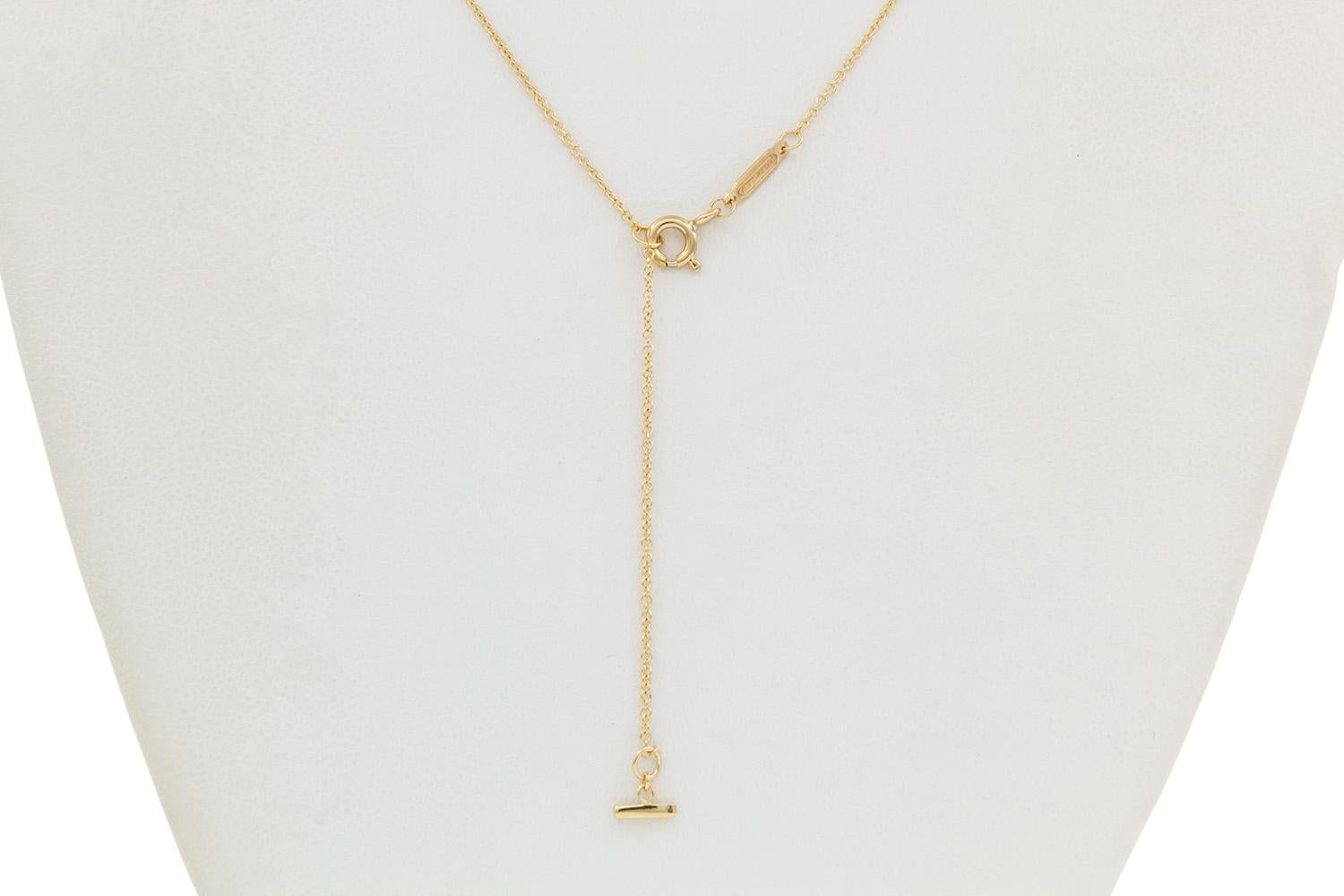 Tiffany & Co 18k Yellow Gold Large Tiffany T Smile Pendant Necklace 6