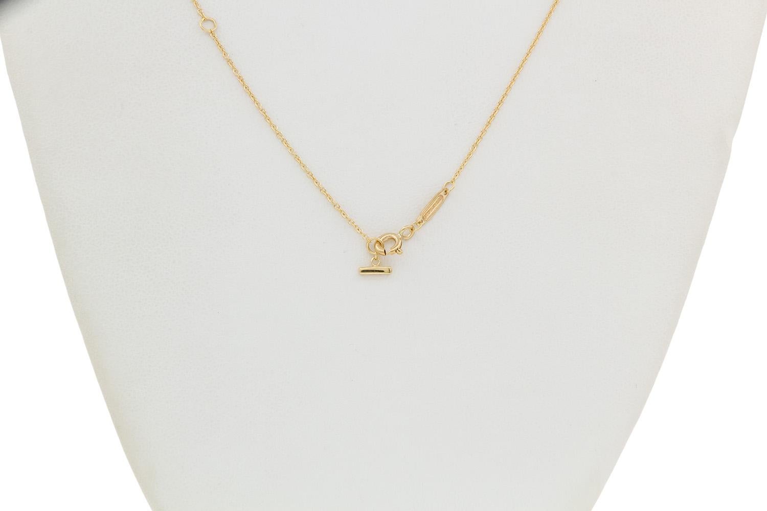 Tiffany & Co 18k Yellow Gold Large Tiffany T Smile Pendant Necklace 7