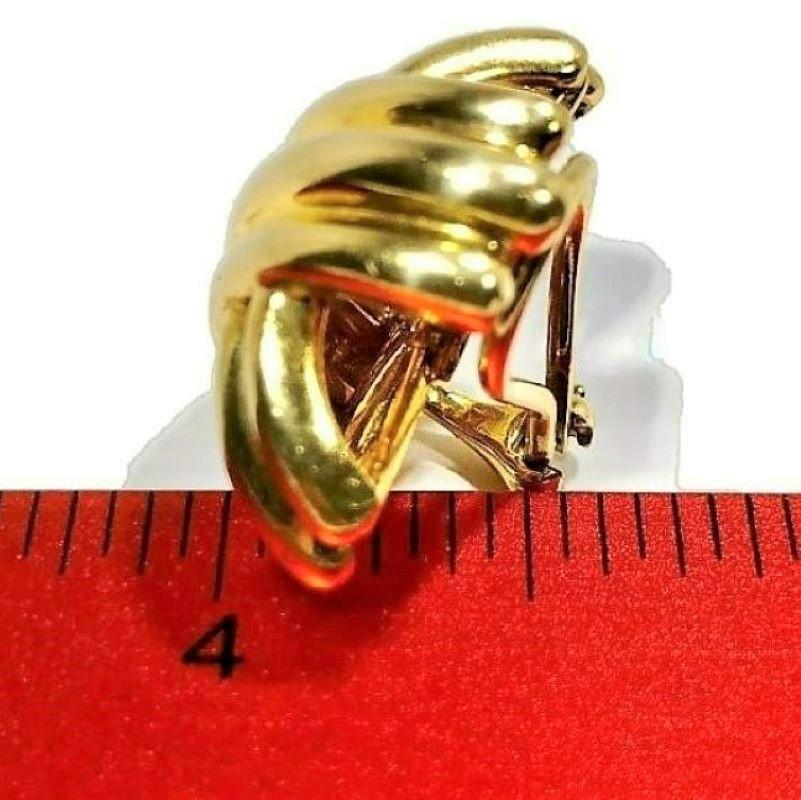 Tiffany & Co. Boucles d'oreilles « X » en or jaune 18 carats de la plus grande taille en vente 3