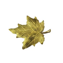 Tiffany & Co. 18K Yellow Gold Leaf Brooch/Pin #23000