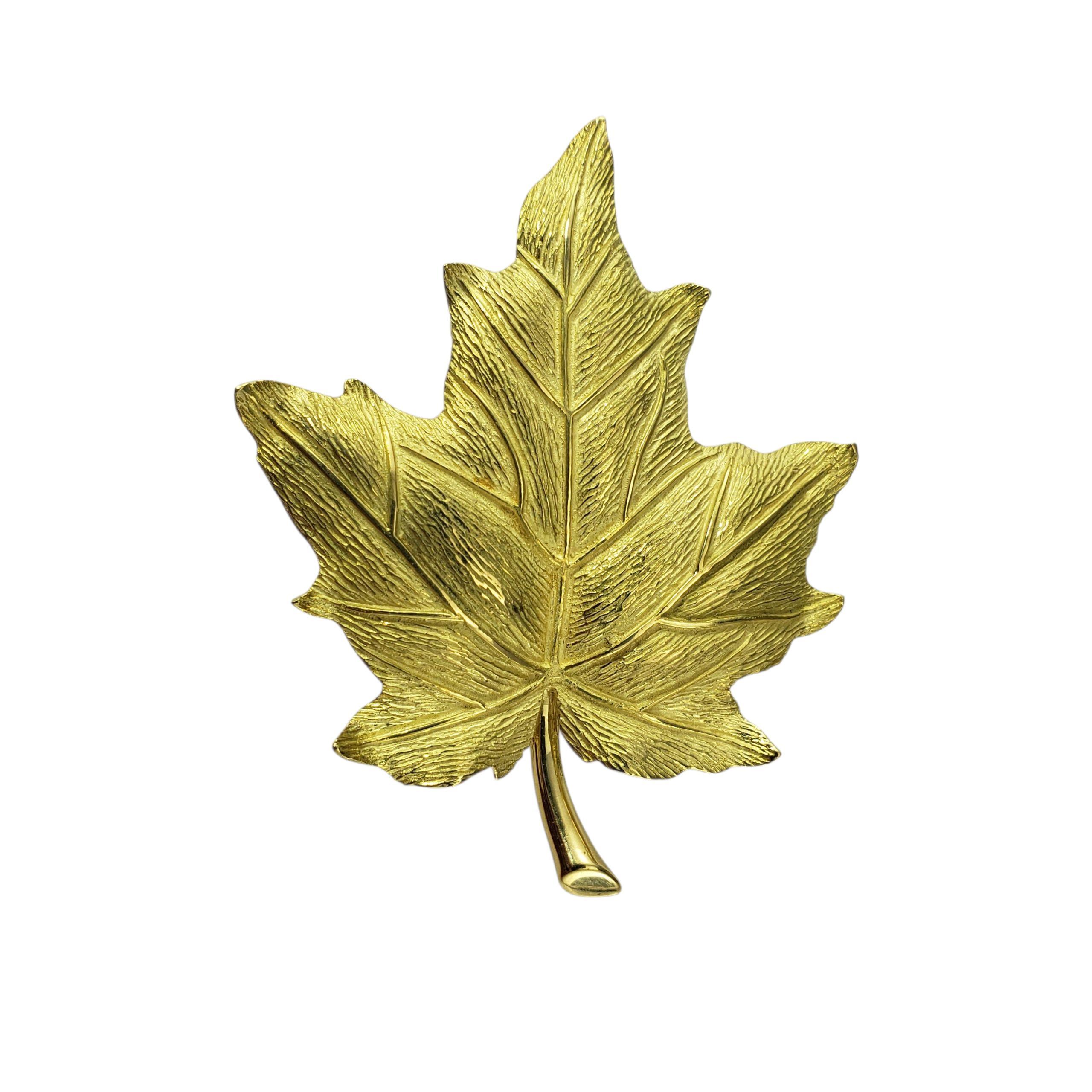 Tiffany 
Co. 18K Yellow Gold Leaf Brooch/Pin #23000