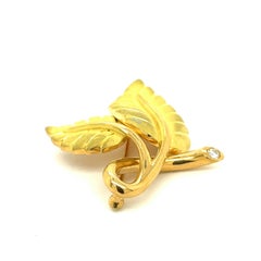 Tiffany & Co. 18k Yellow Gold Leaf Pin Brooch
