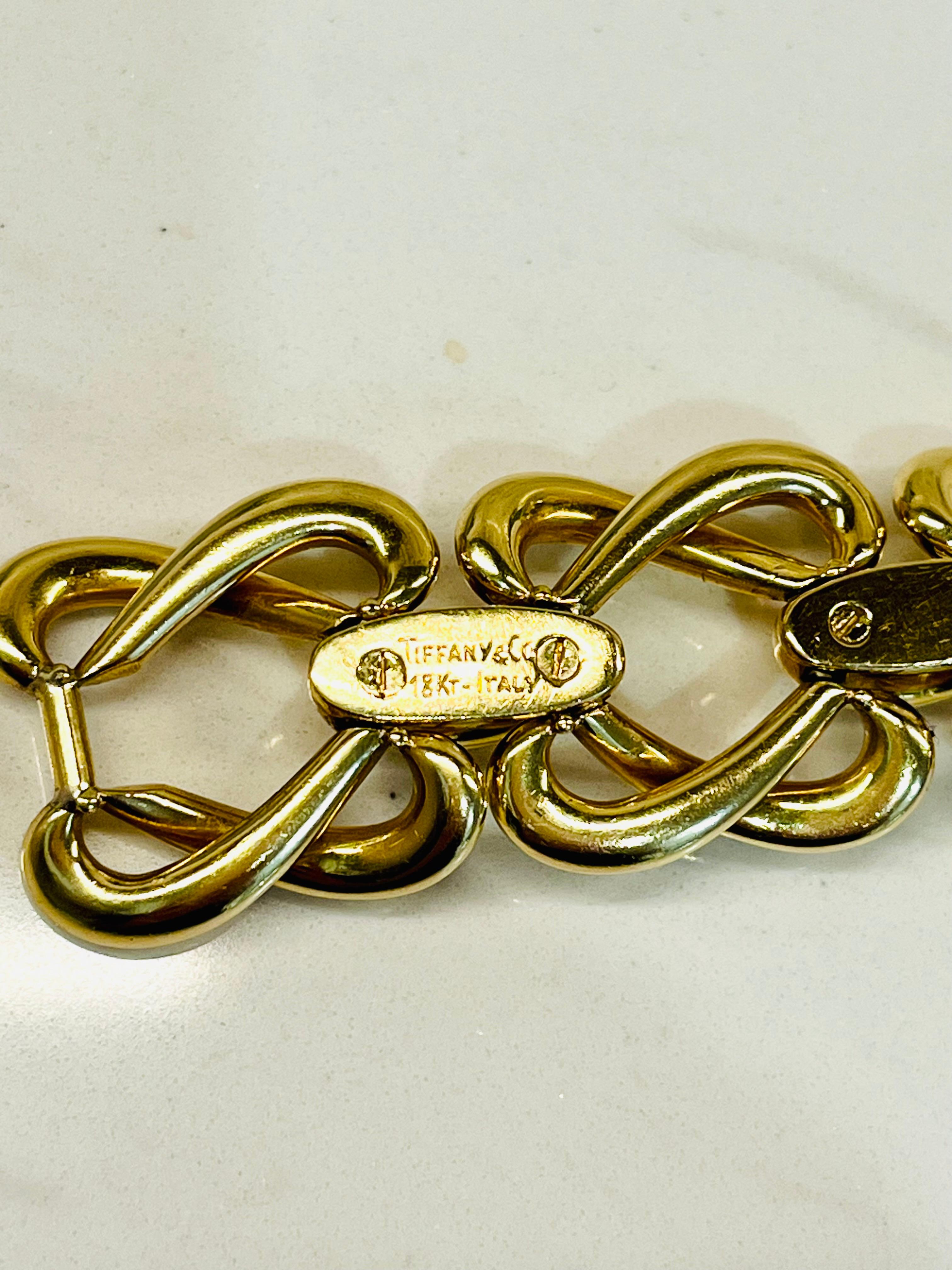 Tiffany & Co. Bracelet à maillons en or jaune 18 carats Pour femmes en vente
