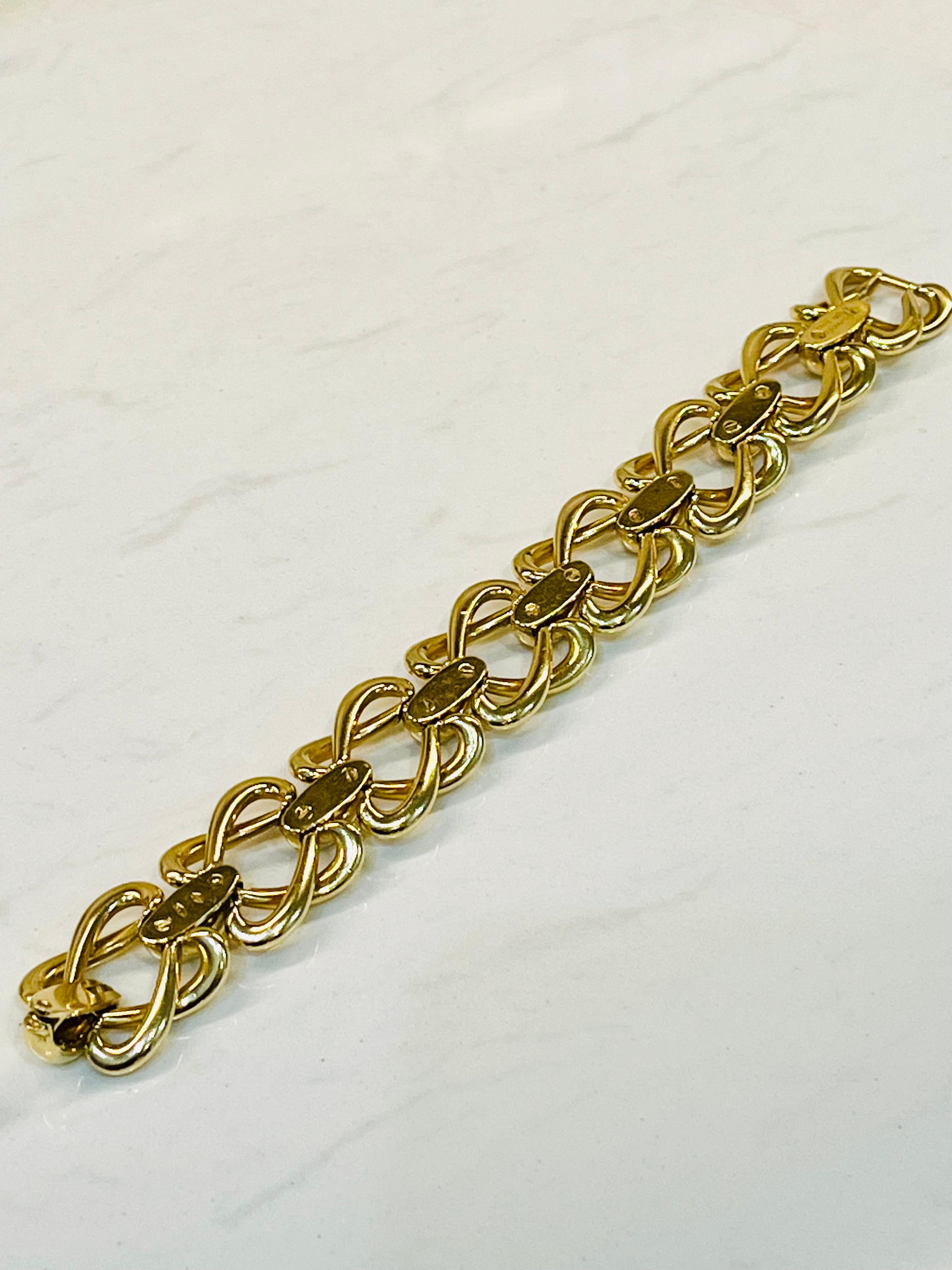 Tiffany & Co. Bracelet à maillons en or jaune 18 carats en vente 1