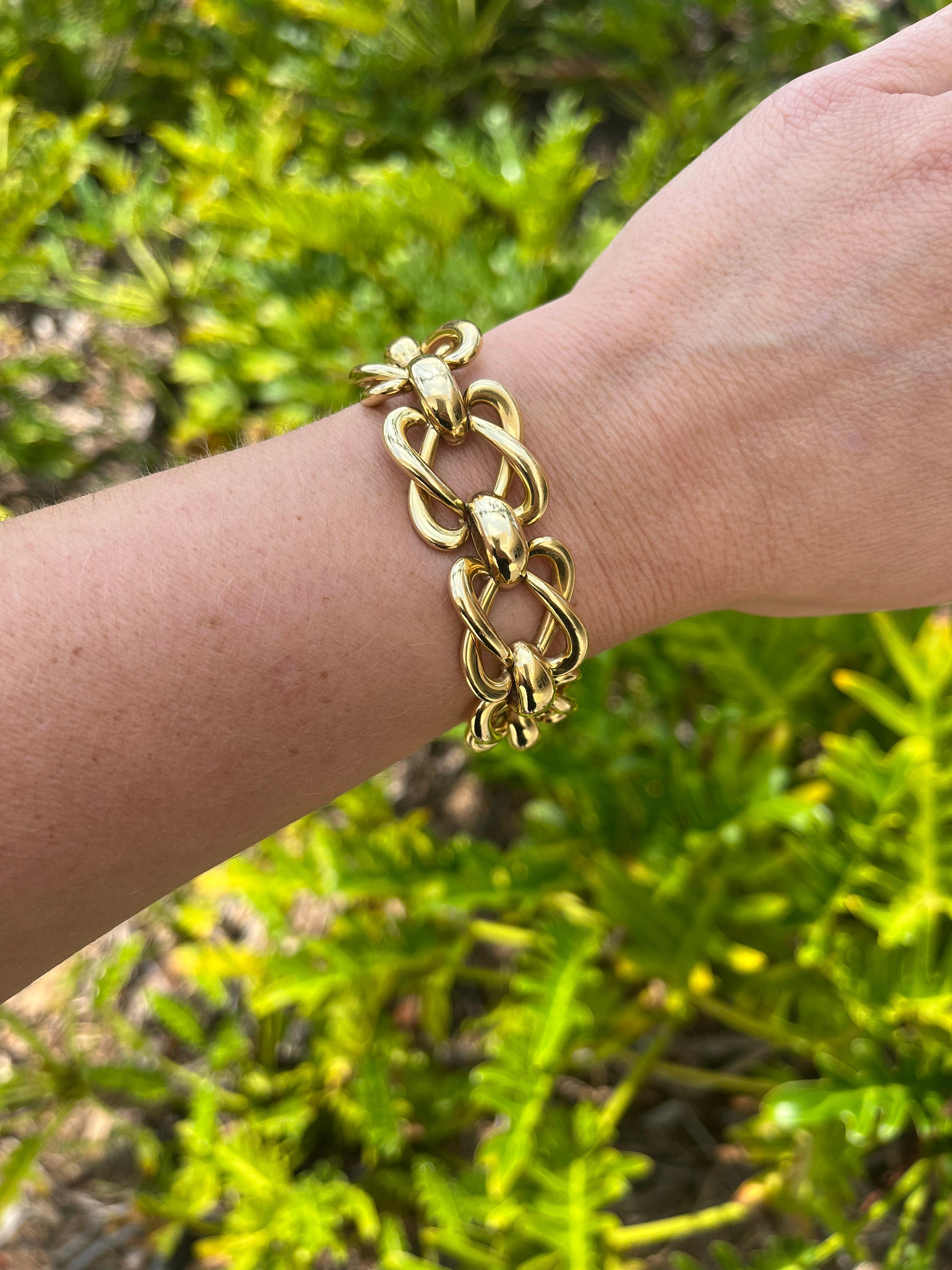 Tiffany & Co. Bracelet à maillons en or jaune 18 carats en vente 4