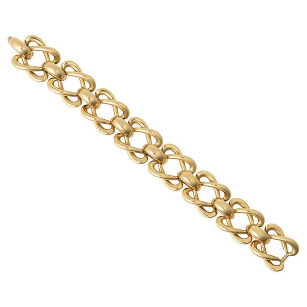 Tiffany and Co. 18K Yellow Gold Link Bracelet For Sale at 1stDibs