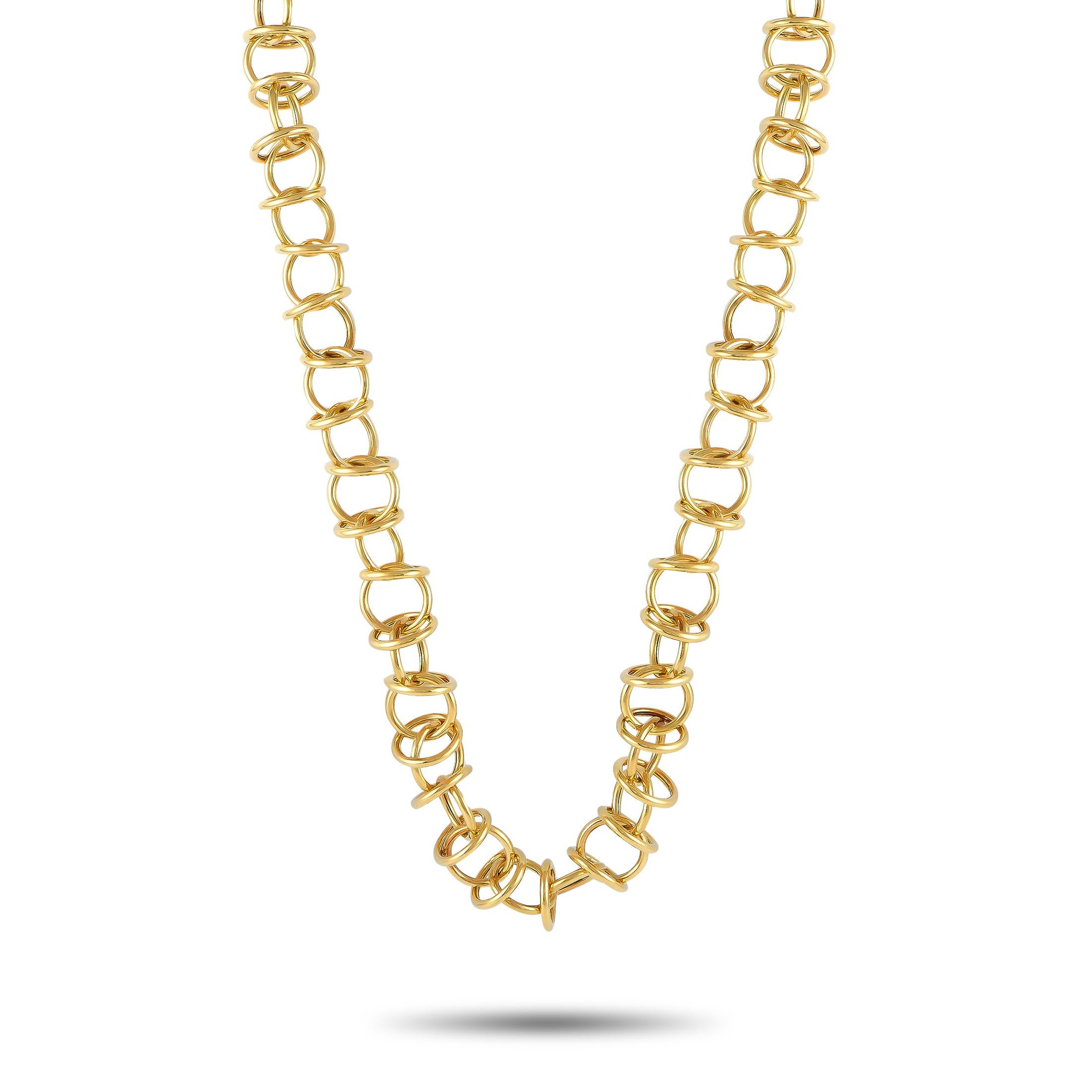 Tiffany & Co. 18K Gelbgold Link Halskette Damen im Angebot