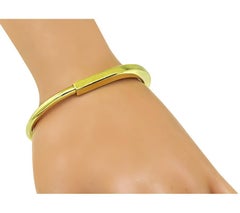 Tiffany & Co 18k Yellow Gold Lock Bangle