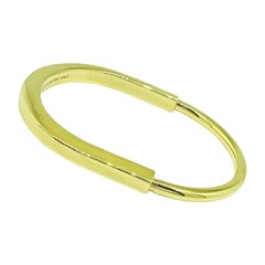 Tiffany & Co 18k Yellow Gold Lock Bangle