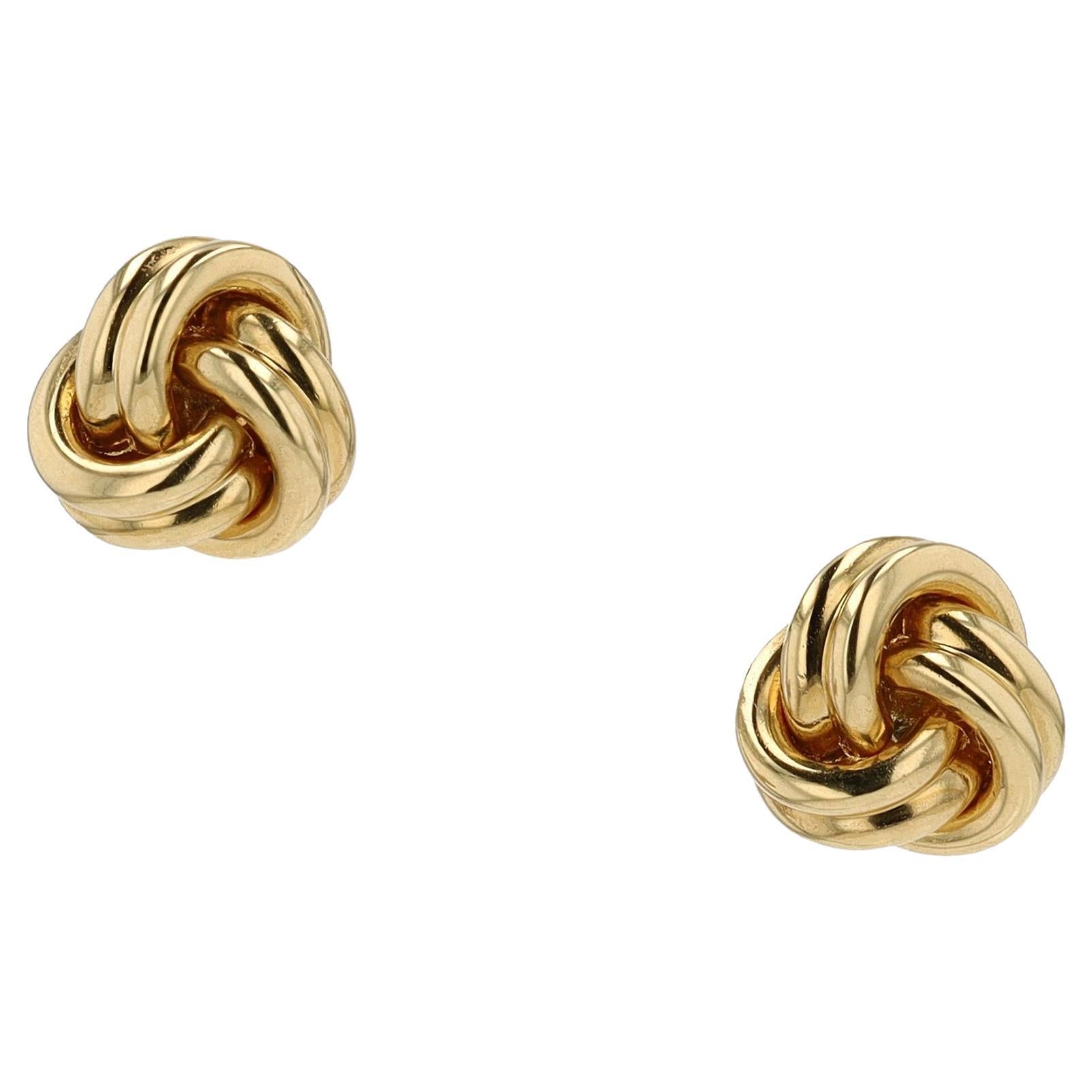 Tiffany and Co. Schlumberger 18k 'Love Knot' Stud Earrings at 1stDibs