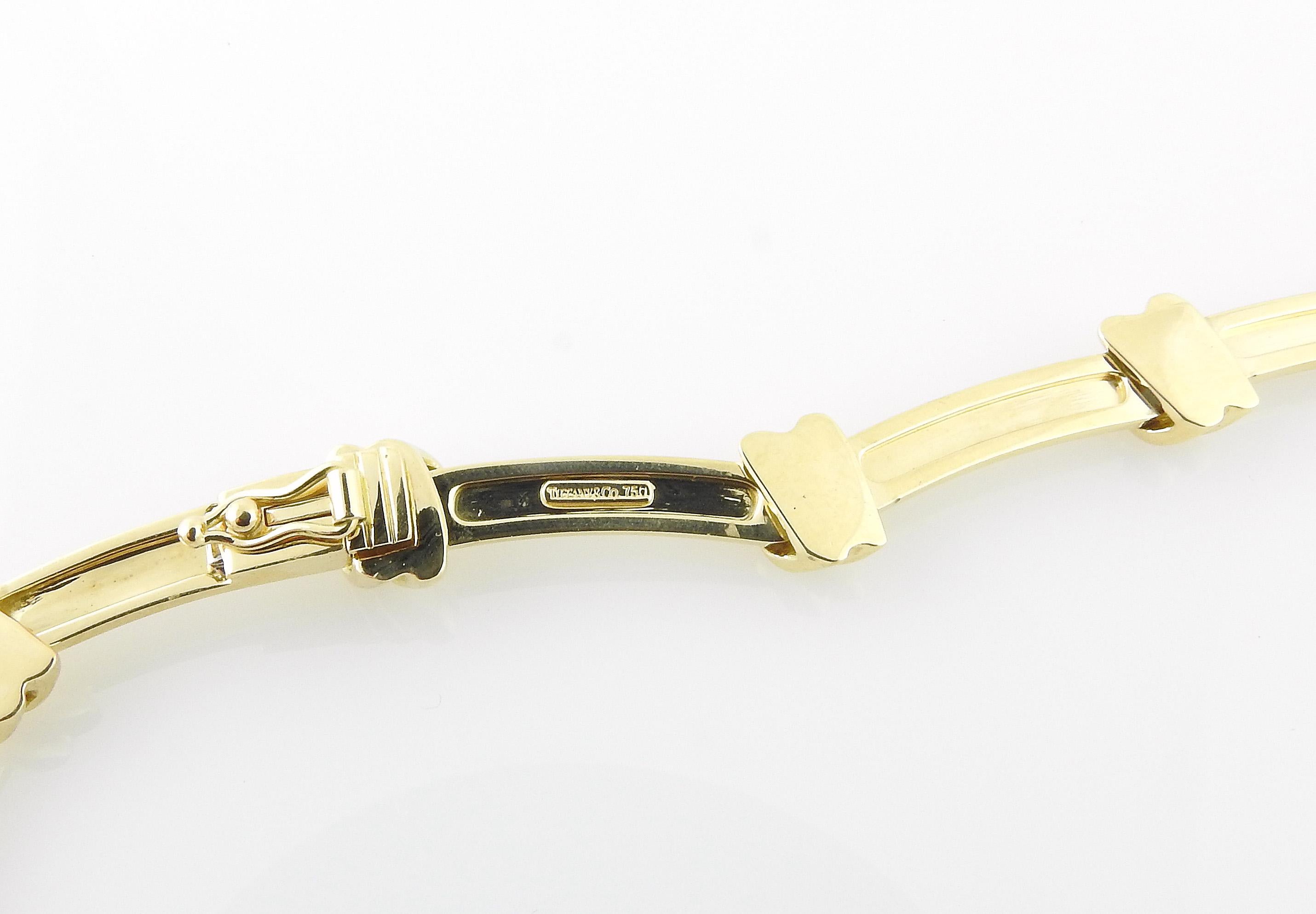 Women's Tiffany & Co. 18k Yellow Gold Love Knot Groove Link Choker