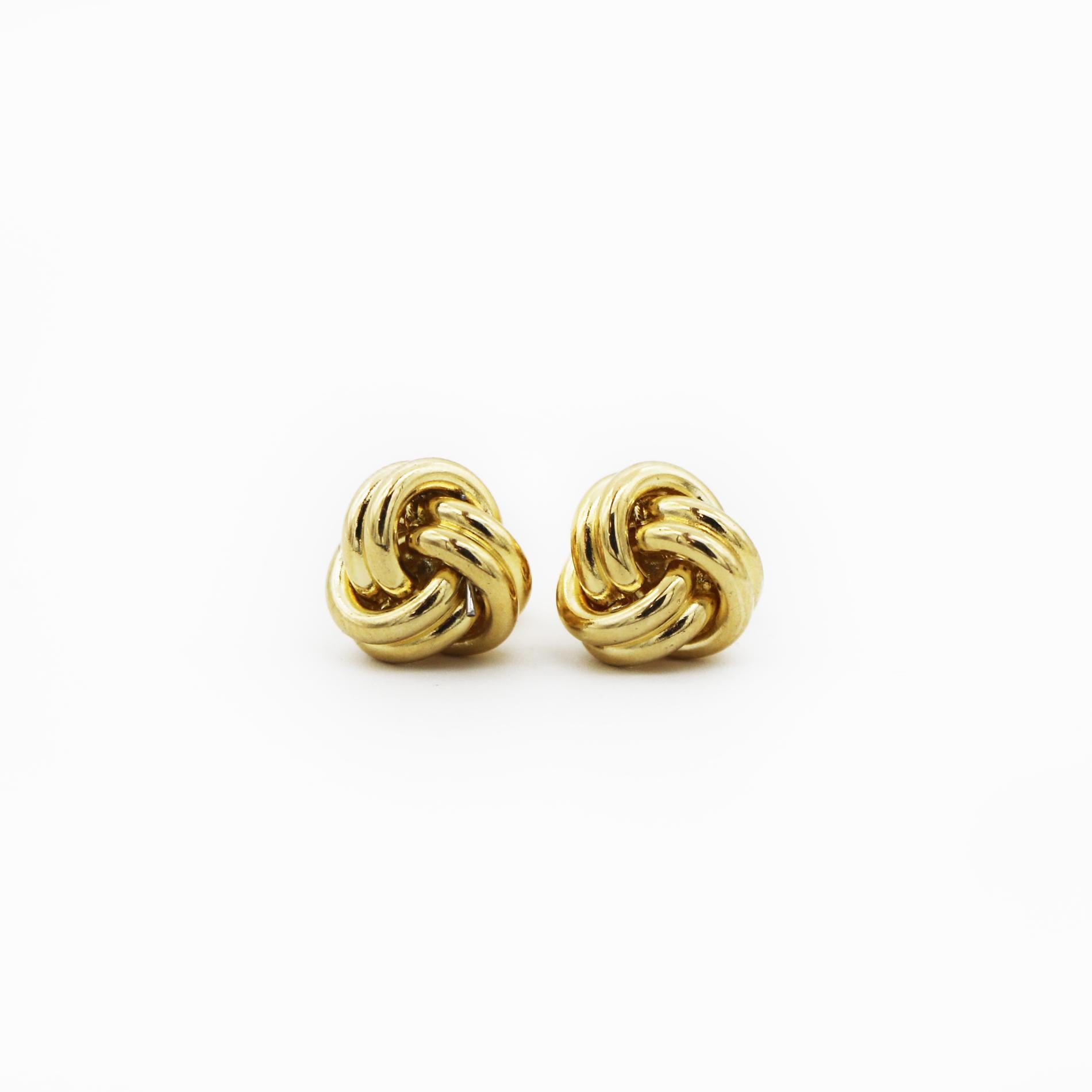 Tiffany & Co. 18K Yellow Gold Love Knot Stud Earrings