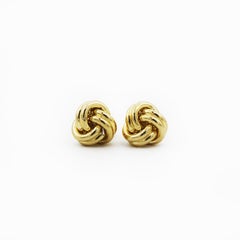 Tiffany & Co. 18K Yellow Gold Love Knot Stud Earrings
