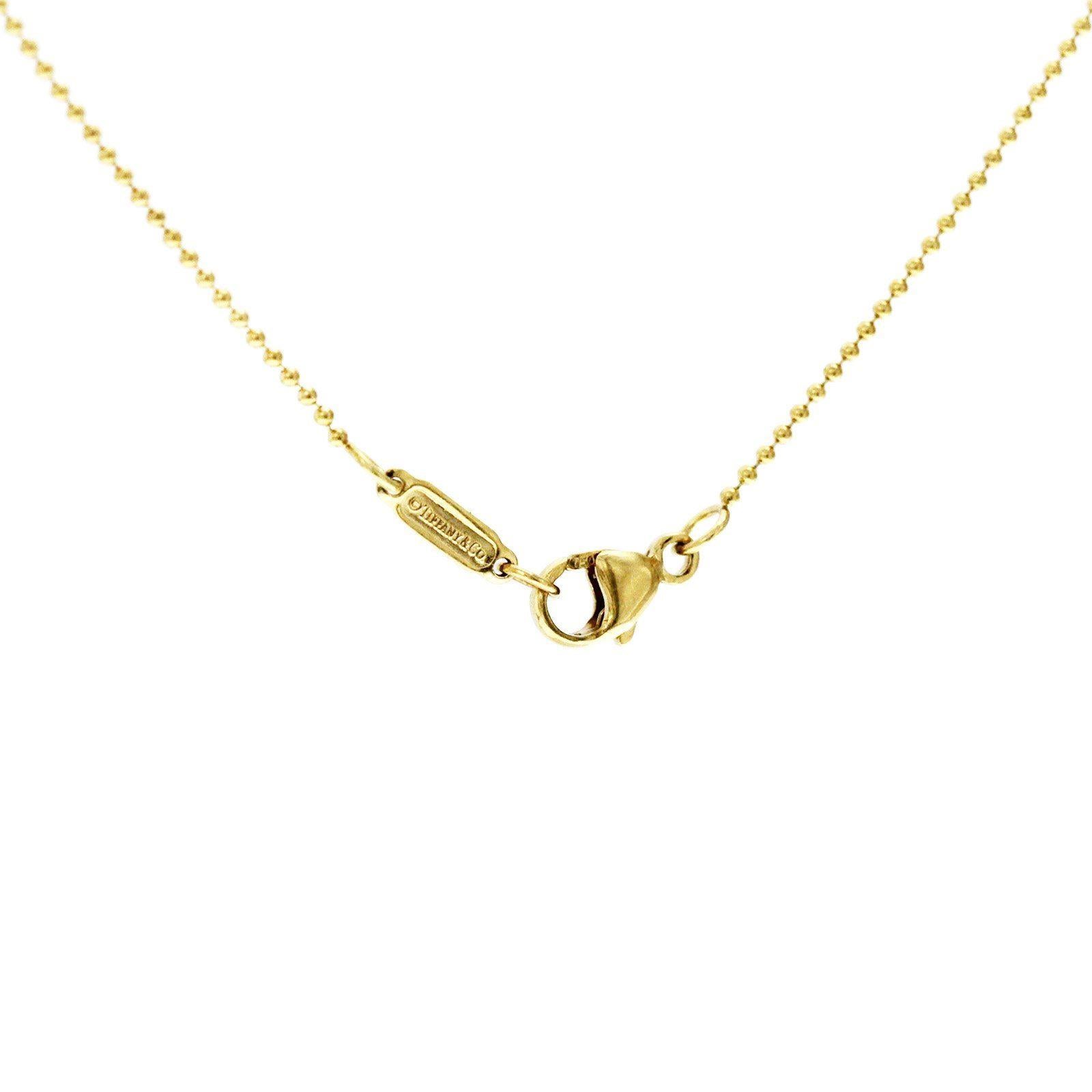Tiffany & Co. 18 Karat Yellow Gold Love Necklace In Good Condition In Los Angeles, CA