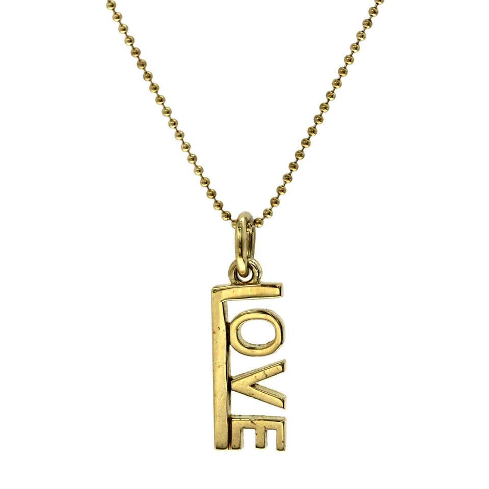 Tiffany love necklace gold Clearance