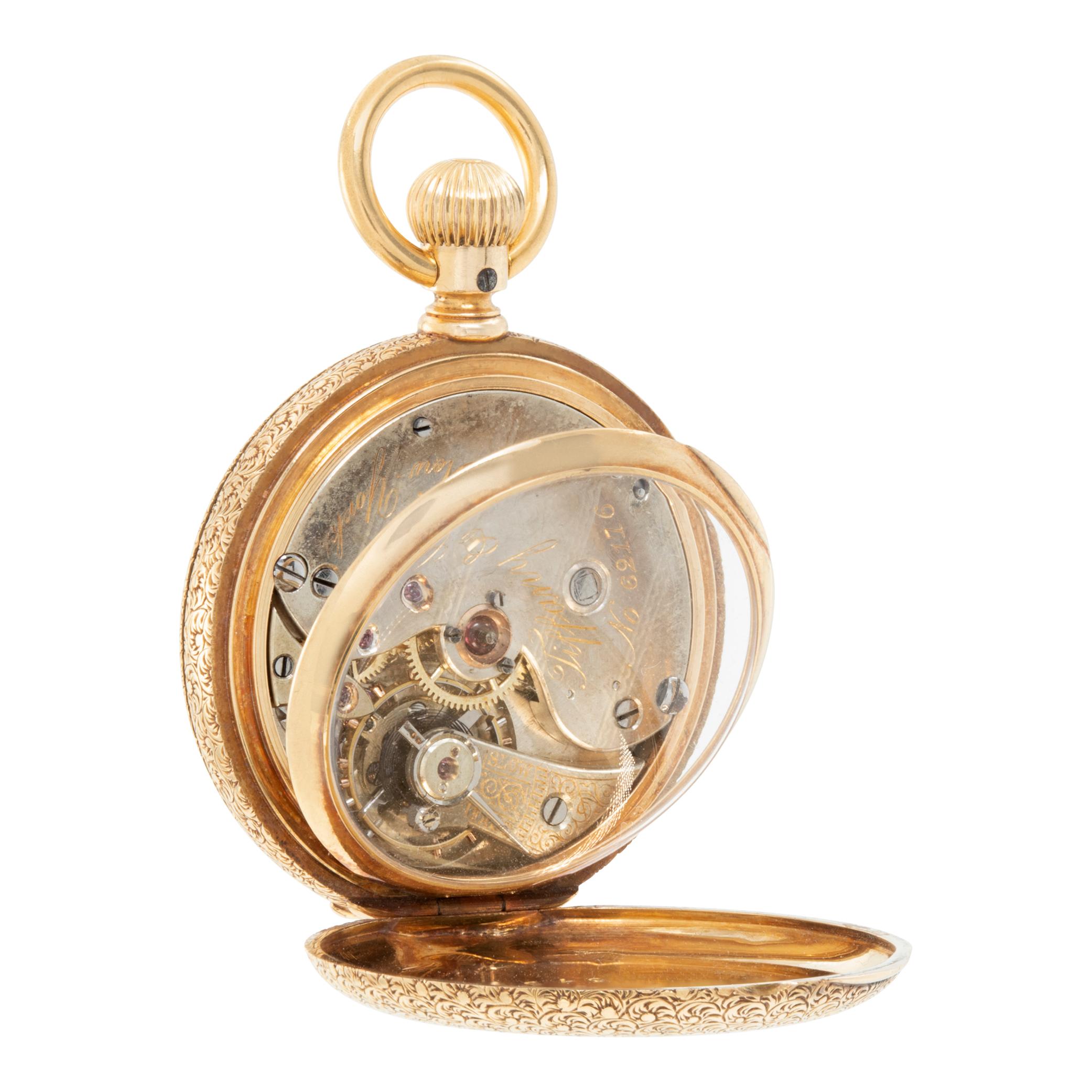 Women's Tiffany & Co. 18k yellow gold Manual pocket watch For Sale