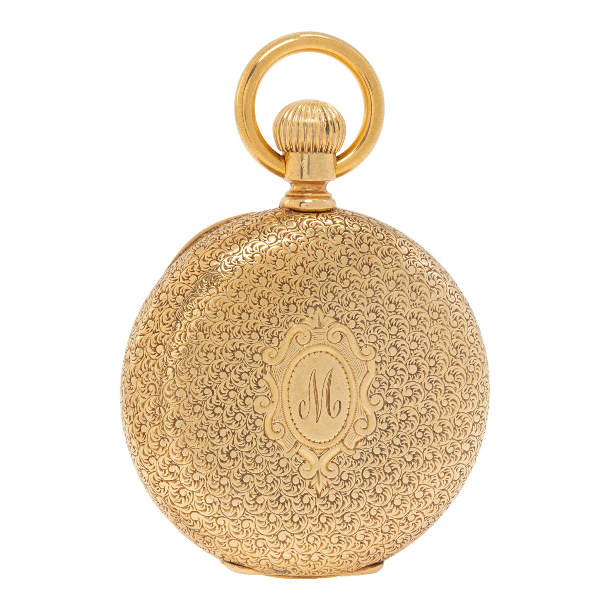 Handgefertigte Tiffany & Co.-Taschenuhr aus 18 Karat Gelbgold