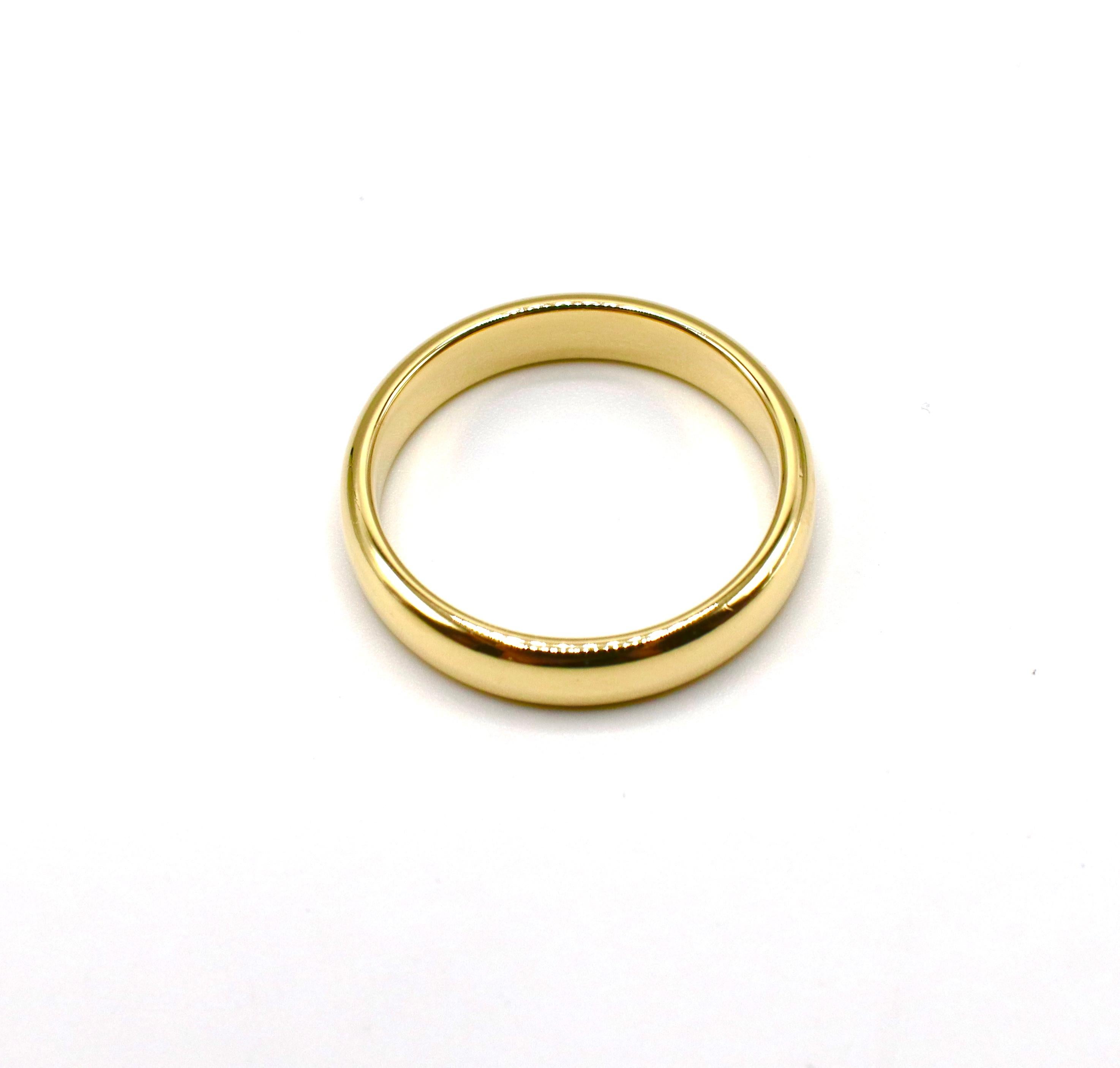 Tiffany & Co. 18 Karat Yellow Gold Men's Wedding Band Ring In Good Condition In  Baltimore, MD