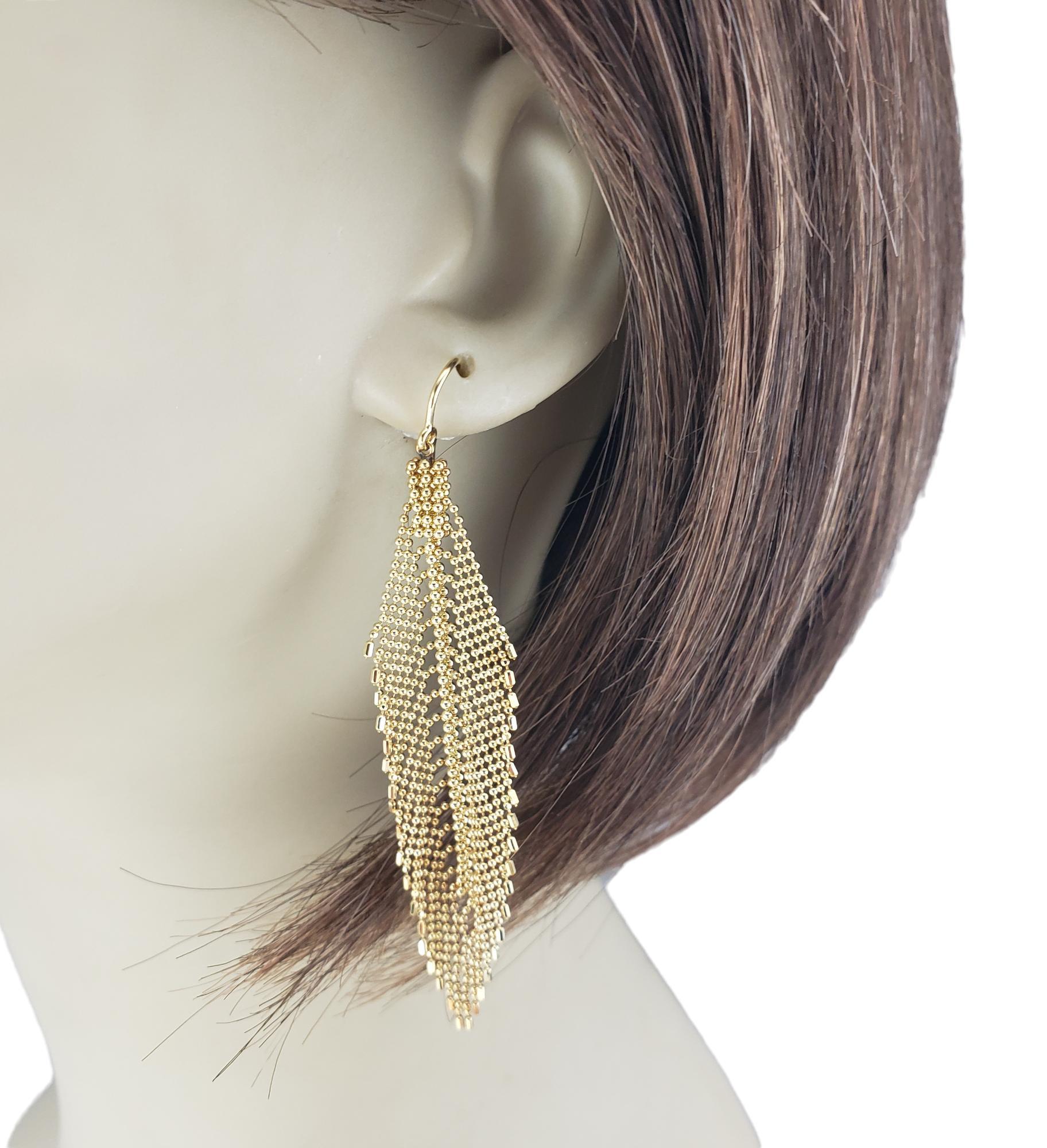 Tiffany & Co. 18K Yellow Gold Mesh Fringe Dangle Earrings #17329 2