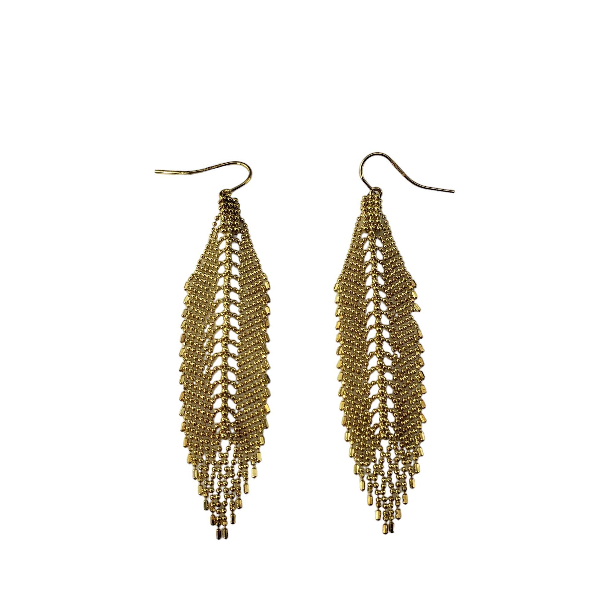Tiffany & Co. 18K Yellow Gold Mesh Fringe Dangle Earrings #17329 For Sale