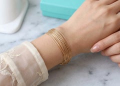 Tiffany & Co. 18k Yellow Gold Multi-Strand Wire Cable Bracelet