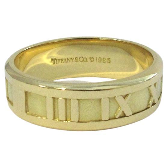 Tiffany & Co. 18k Yellow Gold Numeric Atlas Ring 10.5 Men's