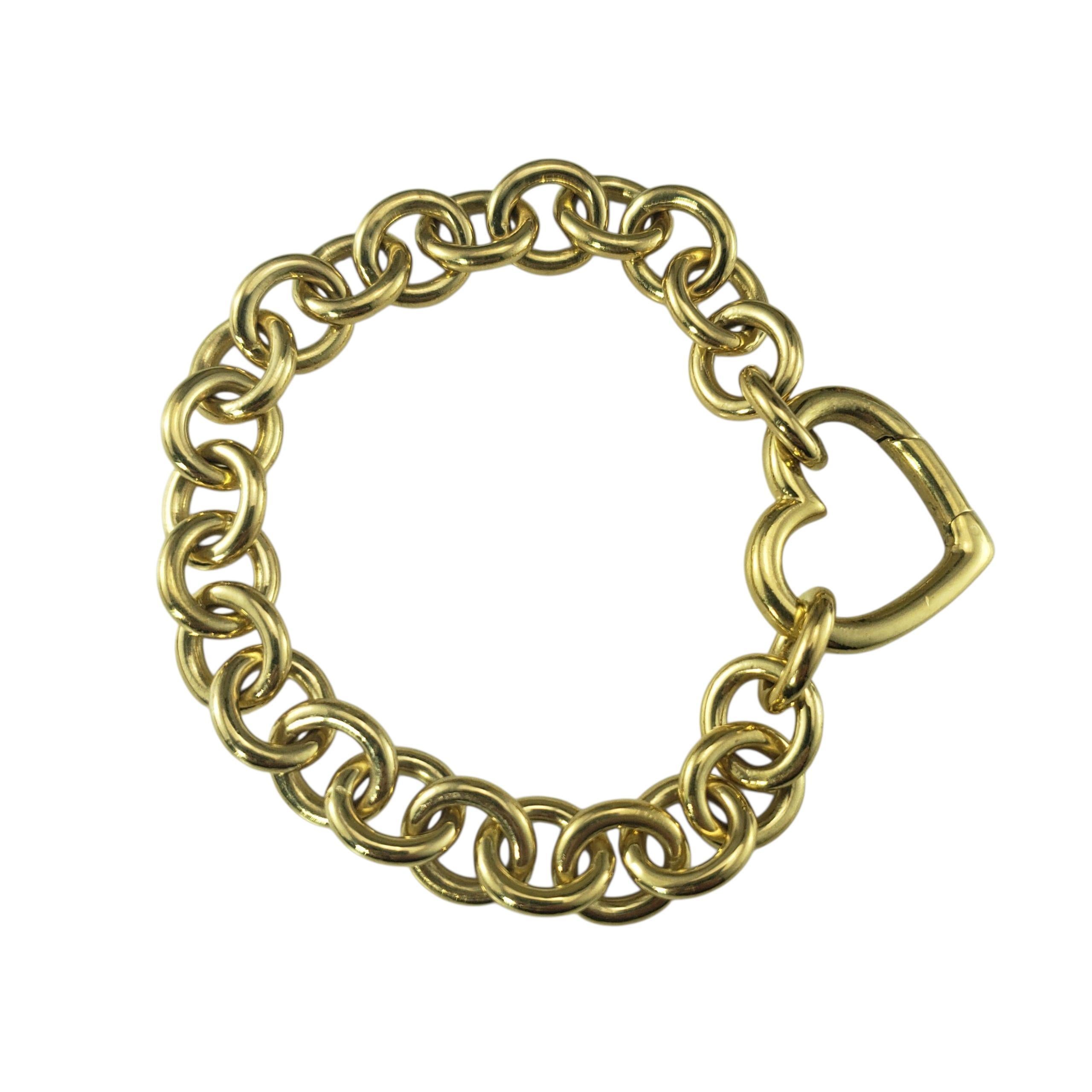 Tiffany & Co. 18K Yellow Gold Open Heart Link Bracelet w/Pouch #23426 en Bueno estado para la venta en Washington Depot, CT