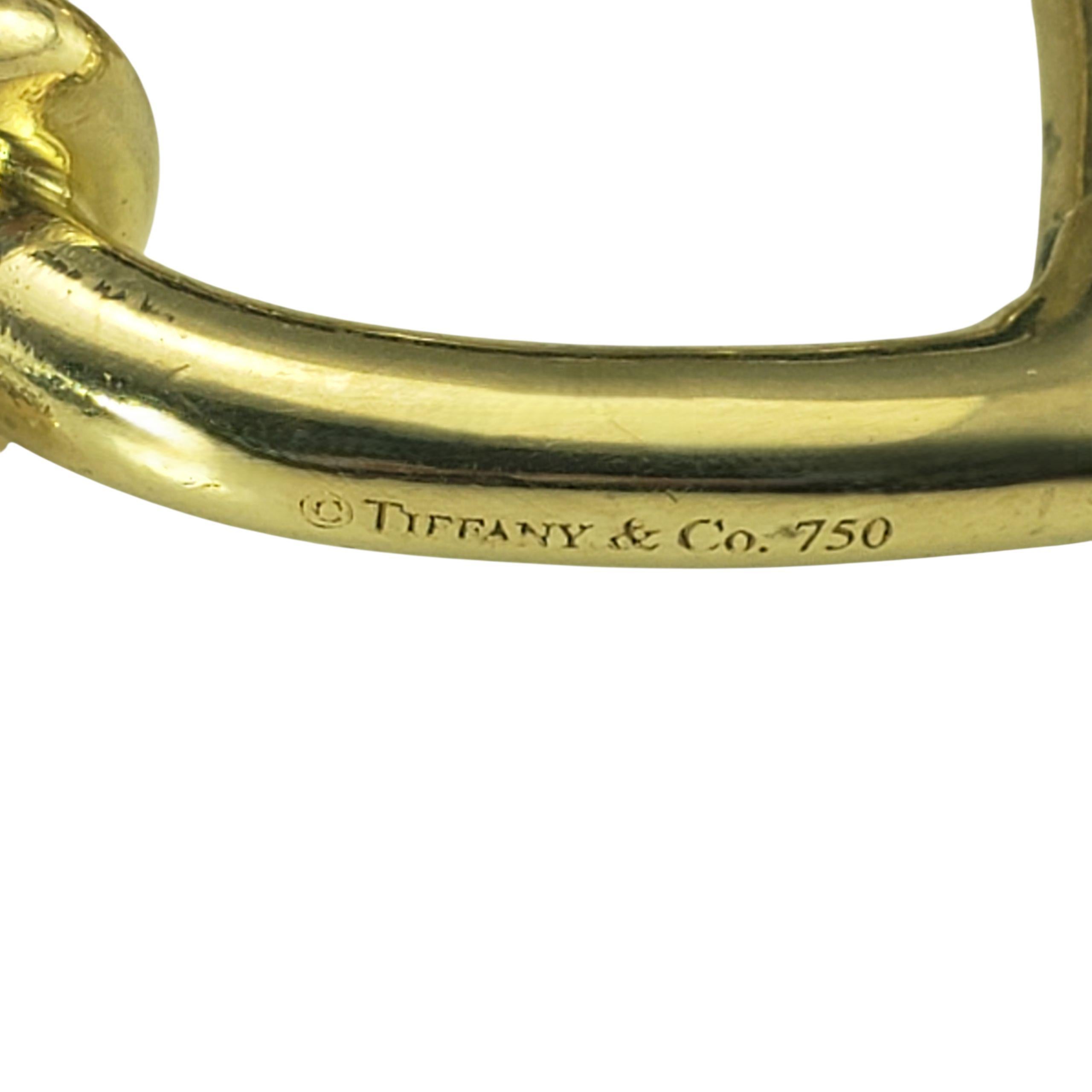 De las mujeres Tiffany & Co. 18K Yellow Gold Open Heart Link Bracelet w/Pouch #23426 en venta
