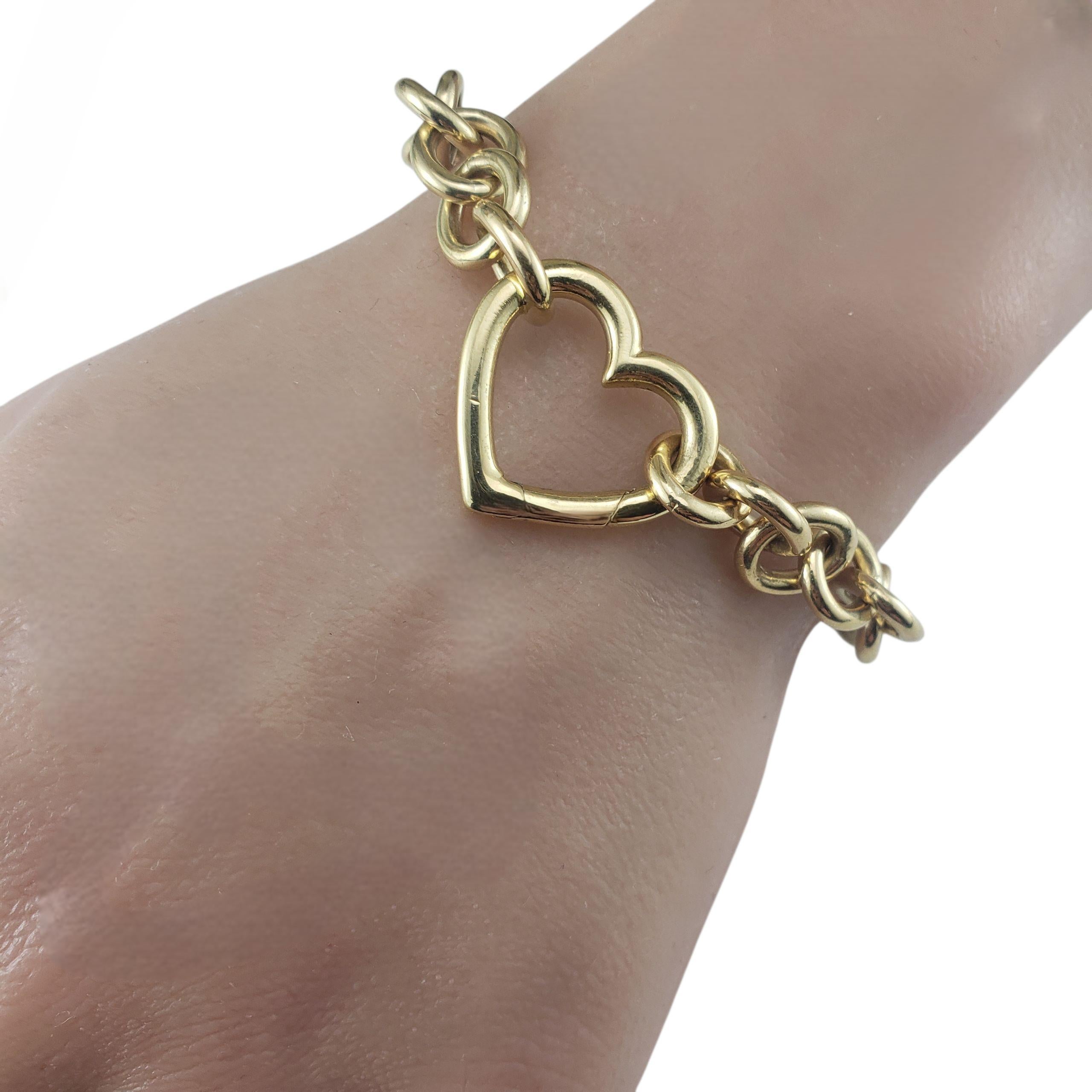 Tiffany & Co. 18K Yellow Gold Open Heart Link Bracelet w/Pouch #23426 en venta 2