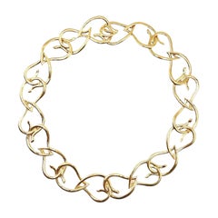 Tiffany 
Co. 18k Yellow Gold Open Heart Link Necklace