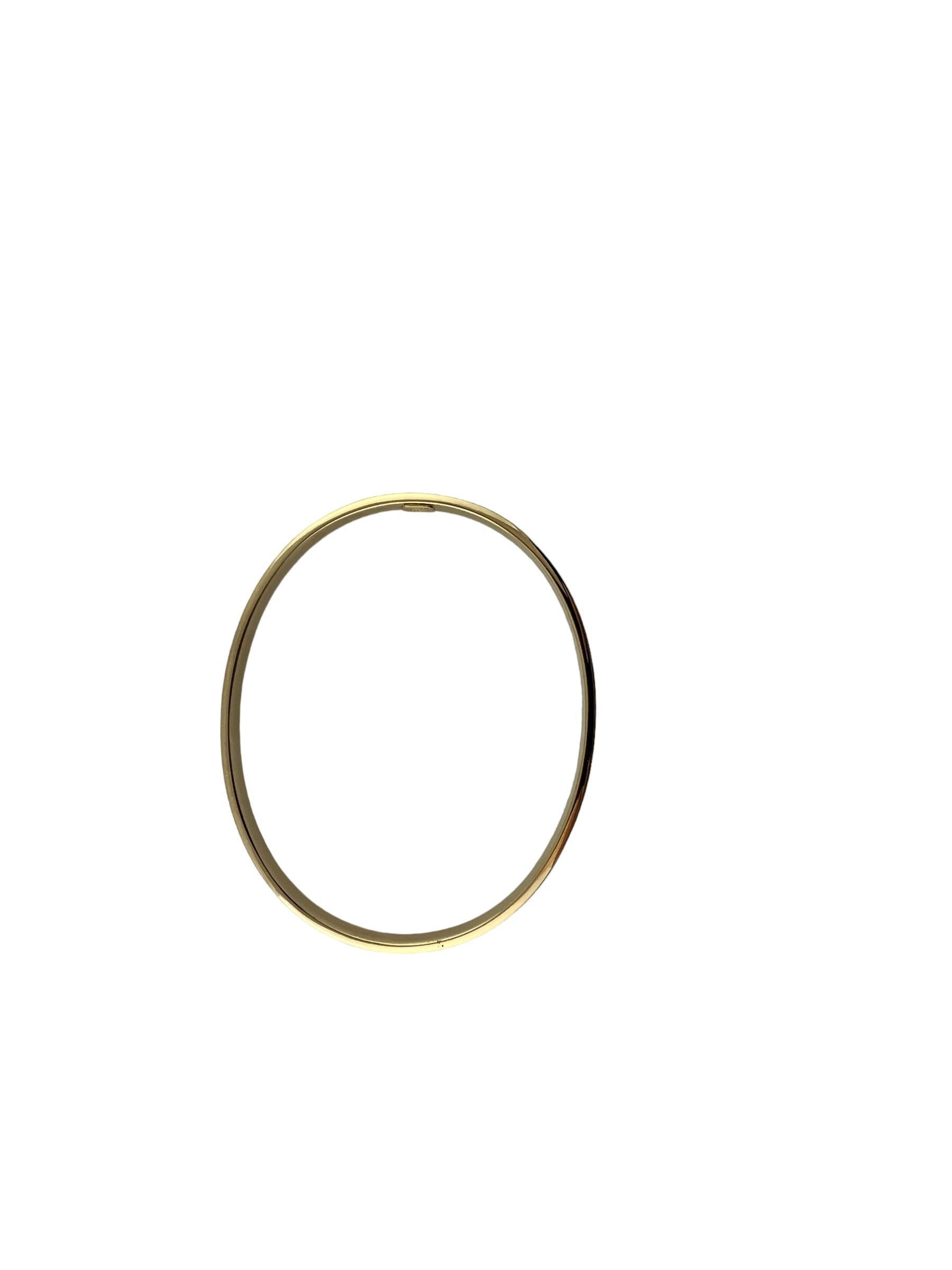 Tiffany & Co. 18K Yellow Gold Oval Bangle Bracelet #15735 2