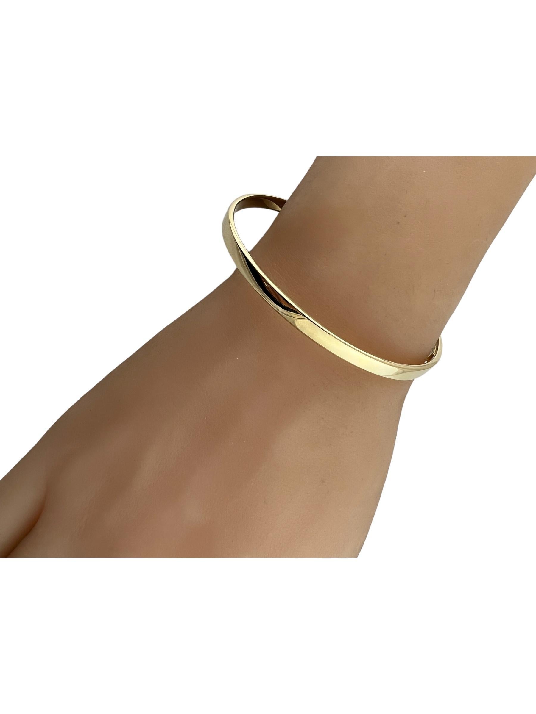 Tiffany & Co. 18K Yellow Gold Oval Bangle Bracelet #15735 3