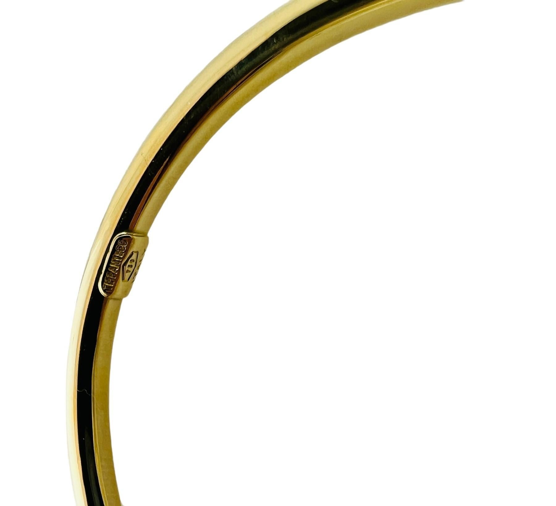 Tiffany & Co. 18K Yellow Gold Oval Bangle Bracelet #16674 2