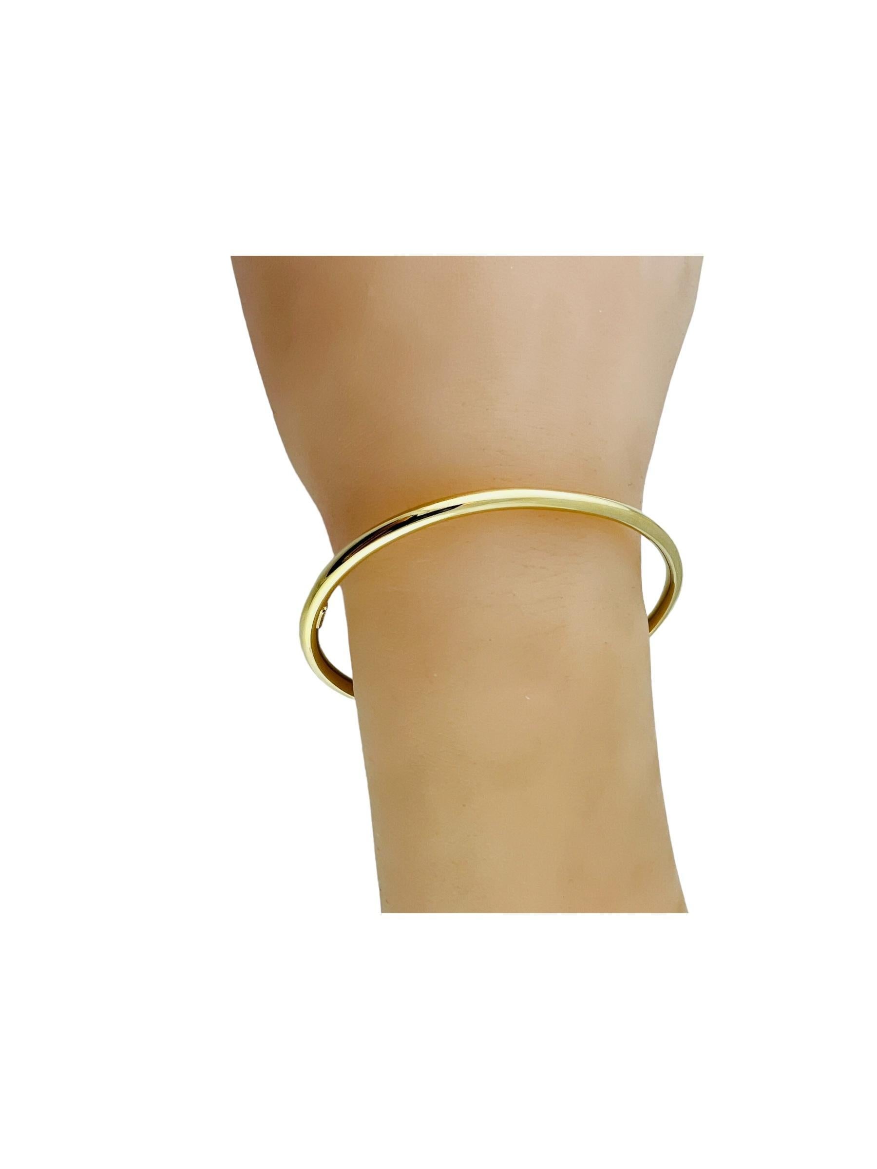 Tiffany & Co. 18K Yellow Gold Oval Bangle Bracelet #16674 4