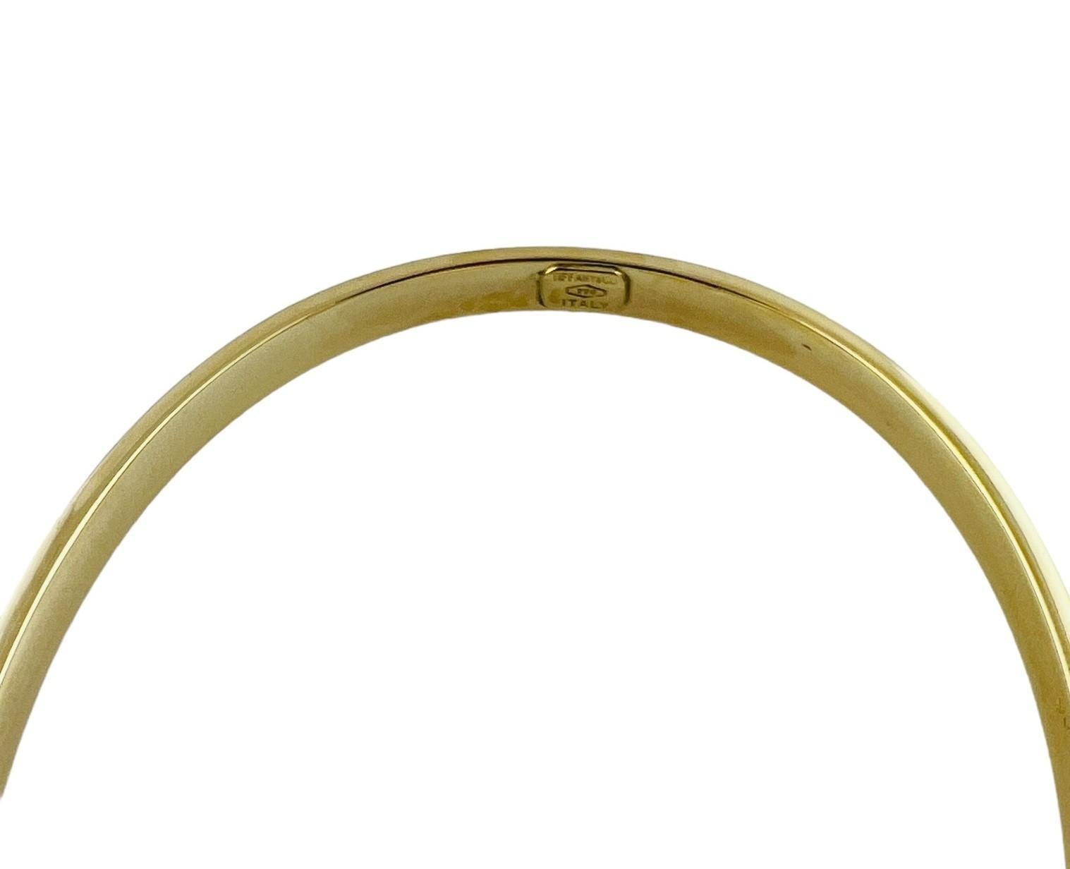Tiffany & Co. 18K Yellow Gold Oval Bangle Bracelet #16675 In Good Condition In Washington Depot, CT