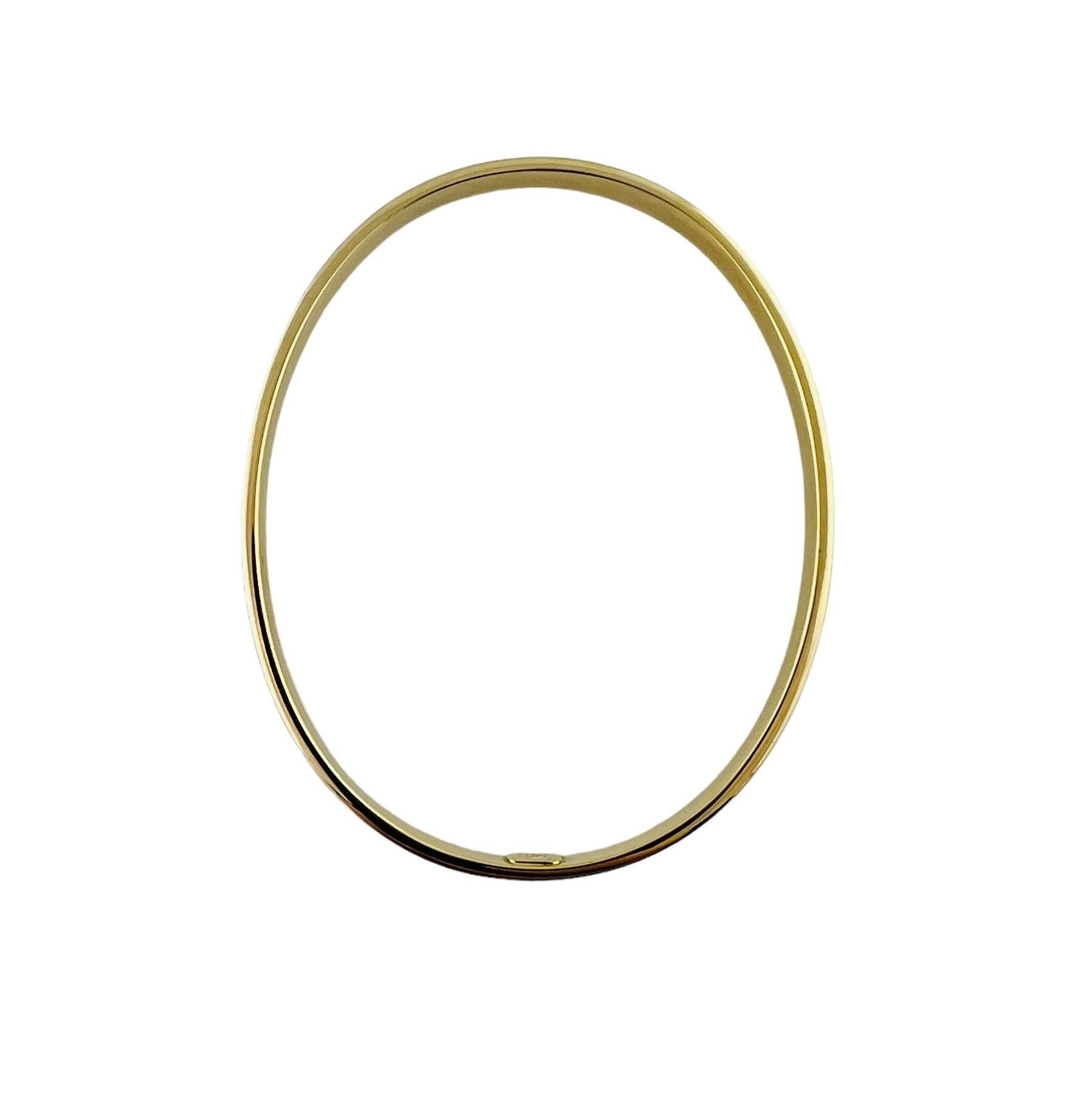 Tiffany & Co. 18K Yellow Gold Oval Bangle Bracelet #16675 1