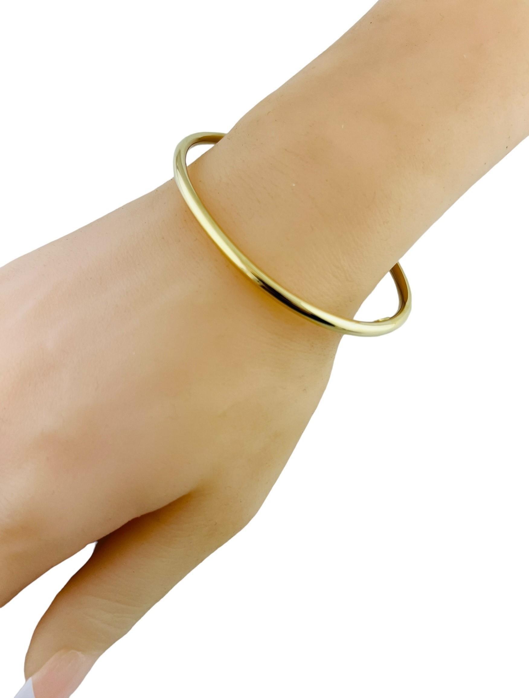 Tiffany & Co. 18K Yellow Gold Oval Bangle Bracelet #16680 6